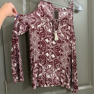 Paisley off the shoulder top